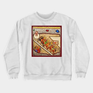 Phad painting, Indian folk art, watercolor painting Crewneck Sweatshirt